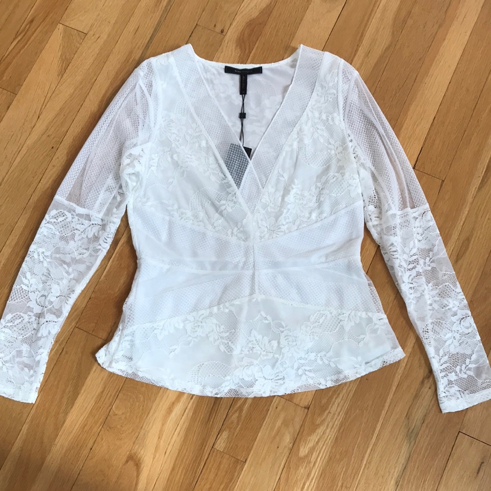 BCBGMaxAzria lace top